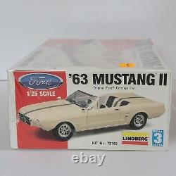 Lindberg 1963 Mustang II Original Ford Concept Car 1995 Sealed Model kit 72169