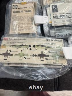 Lot Of 9 Model Kits Airplanes Cant Z 1007 bis Alcione Bideriva 172 Scale Look