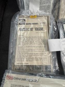 Lot Of 9 Model Kits Airplanes Cant Z 1007 bis Alcione Bideriva 172 Scale Look