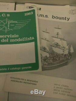 MANTUA/SERGAL 160 scale H. M. S. BOUNTY Wooden Kit. UNASSEMBLED