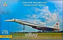 ModelSvit 7203 1/72 Tupolev Tu-144 Supersonic airliner plastic model kit