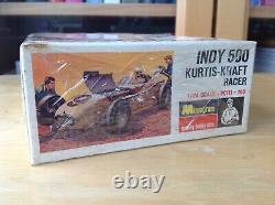Monogram 124 Kurtis-Kraft Indy 500 Racer Vintage Kit No. PC111-100 1967, Sealed