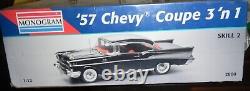 Monogram 1/12 Scale'57 Chevy Coupe 3 N 1 Model Kit Car Brand New. Nib