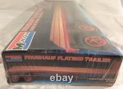 Monogram Fruehauf Flatbed Trailer 116 Unassembled Plastic Model Kit Red 2503