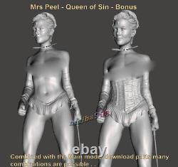 Mrs Peel Queen of Sin 3D Printing GK Figure Model Kits Unpainted Unassembled GK