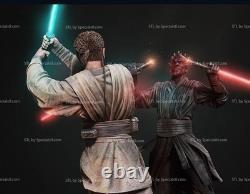 Obi-Wan vs Darth Maul Resin Sculpture Statue Model Kit Unpainted/Unassembled