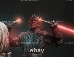Obi-Wan vs Darth Maul Resin Sculpture Statue Model Kit Unpainted/Unassembled