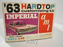 Original Vintage Amt 1963 Chrysler Imperial Ht Kit # 6823-149- Stock Builder Kit