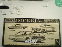 Original Vintage Amt 1963 Chrysler Imperial Ht Kit # 6823-149- Stock Builder Kit