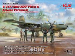 Plastic Scale midel Kit 1/48 B26K with USAF Pilots & Ground Personnel ICM 48280