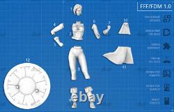Power Girl Unpainted Resin Kits Model Figure GK 3D Print Unassembled H 21cm