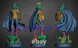Princess Warrior 2 Heads 1/6 Figure 3D Printing Model Unpainted Unassembled 40cm