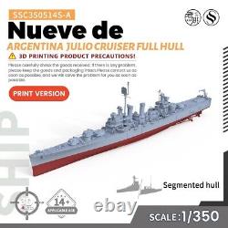 SSC350514S-A 1/350 Military Model Kit Argentina Nueve de Julio Cruiser Full Hull