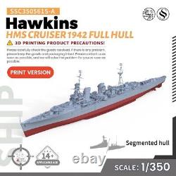 SSMODEL 561S-A 1/350 Military Model Kit HMS Hawkins Cruiser 1942 Full Hull