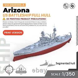 SSMODEL SSC350559S-A 1/350 Military Model Kit US Arizona Battleship FULL HULL