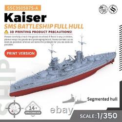 SSMODEL SSC350587S-A 1/350 Military Model Kit SMS Kaiser Battleship Full Hull