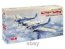 Scale 1/48 ICM 48260 He 111Z-1 Zwilling WWII German Glider Tug Plastic Model Kit