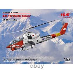 Scale model kit 1/32 ICM 32063 US Helicopter AH-1G Arctic Cobra Plastic model