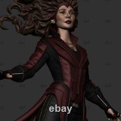 Scarlet Witch Unassembled Unpainted 3D Printing Resin Model Kits Garage Kits