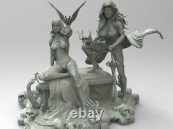 Sexy Vampirella And Ladydeath 3d Printed Model Unassembled Unpainted
