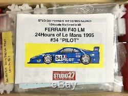 Studio 27 1/24 Ferarri F40lm Unassembled Brand New Resin Multi-media Model Kit