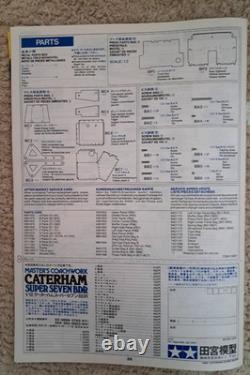 TAMIYA 1/12 Caterham Super Seven BDR Master's Coachwork Big Scale Model Kit