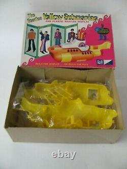 The Beatles Original 1968 Yellow Submarine Unassembled Model Kit In Box