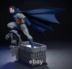 Two Heads Batman Unpainted Resin Model Kits Unassembled 3D Printed 1/8 29cm