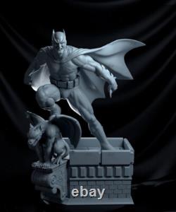 Two Heads Batman Unpainted Resin Model Kits Unassembled 3D Printed 1/8 29cm