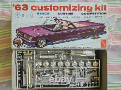 ULTRA RARE! VINTAGE ORIGINAL AMT 1963 CHEVY II NOVA CONV Model Kit GORGEOUS