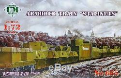 UMT 665 1/72 Armored train Stalinets Unimodel plastic model kit