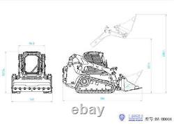 US Stock 1/14 LESU RC Hydraulic Aoue-LT5 Metal Tracked Skid-Steer Loader Model