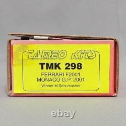 Unassembled Tameo Kits Tmk 298 Ferrari F2001 Monaco GP2001 Plastic Model