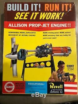 Unassembled Vintage 1960 Revell Allison Prop Jet Engine Model Kit 501-D13