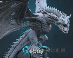 Unpainted 1/50 35cm/13.7inch Ice Dragon Resin Figure 3D Print Model Unassembled