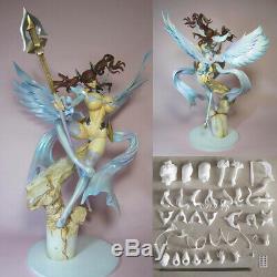 Unpainted 1/5 Absolute Whiteness Magical Girl Resin Figure Model Kit Unassembled