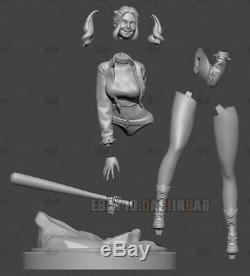 Unpainted 1/6 30cm H Harley Quinn Joker Resin Figure Unassembled 3D Print Model