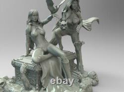 Vampirella And LadyDeath 3d Printed Model Unassembled Unpainted 8/12inch