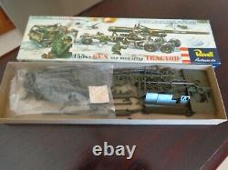 Vintage 1956 Revell 150 MM Gun Long Tom High Speed Tractor Open Box Loose Parts