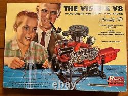 Vintage 1960's Renwal The Visible V-8 engine kit. Unassembled in original box