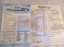 Vintage 1965- Renwal-66 Packard Custom Exner-model Kit-un-built-box & Papers-toy