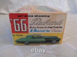 Vintage 1965- Renwal-66 Packard Custom Exner-model Kit-un-built-box & Papers-toy