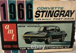 Vintage AMT Kit 6926-150 -1966 Corvette Stingray 1/25 Customizing Kit Fast-Back