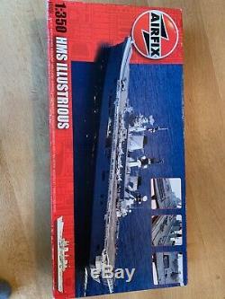 Vintage Airfix A14201 1/350 HMS Illustrious Ship Unassembled