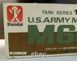 Vintage Bandai 1/24 US Army Medium Tank M60A1 Model Kit 4260 Partially Sealed