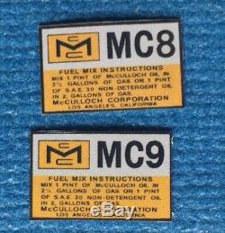 Vintage Kart McCulloch MC8-9 & MC91 1/2 Scale Plastic Model kits unassembled