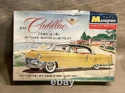 Vintage Monogram 1955 Cadillac Coupe De Ville Convertible Model Unassembled