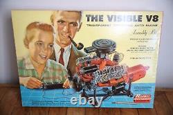 Vintage RENWAL BLUEPRINT VISIBLE V8 Transparent Auto Engine Model Kit NICE BOX