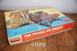 Vintage RENWAL BLUEPRINT VISIBLE V8 Transparent Auto Engine Model Kit NICE BOX
