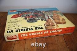 Vintage RENWAL BLUEPRINT VISIBLE V8 Transparent Auto Engine Model Kit NICE BOX